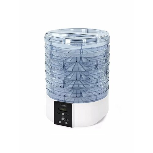 Дегидратор сушилка для овощей электросушилка MARTA MT-FD1886G 13 поддонов 7 основных 3 для пастилы 3 для ягод белый жемчуг 10431₽