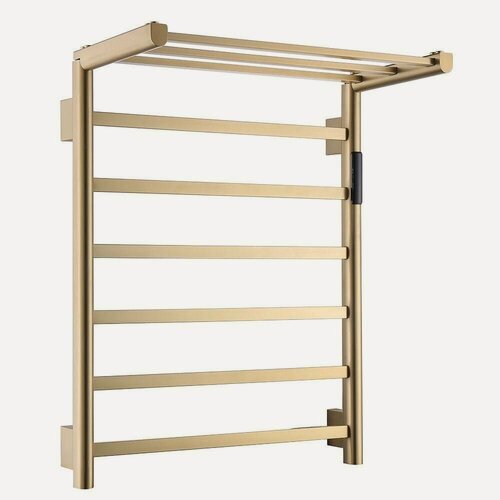 Изображение товара Полотенцесушитель Электрический , с термостатическим нагревателем с цифровым дисплеем, выключатель защиты от утечки, нержавеющая сталь 304, матовое золото