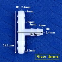 SgooHan PE пластиковые тройники 4-13 мм, 5 Pieces, Белый