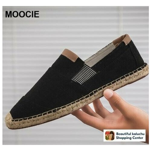 фото Эспадрильи moocie, размер cn43 (длина стопы 26-26.5 см), черный