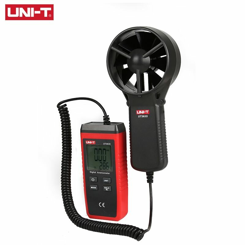Изображение Мини-анемометр UNI-T UT 363 S, тестер скорости и температуры ветра, ЖК-дисплей, уровень ветра 1-12
