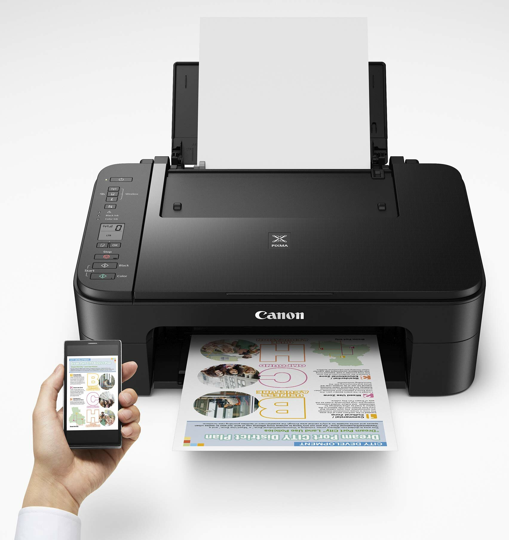 МФУ струйное Canon PIXMA TS3340 цветная печать, A4, 4800x1200 dpi, ч/б - 7.7 стр/мин (А4), USB Type-A, Wi-Fi — фото 1
