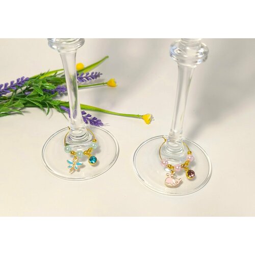 Маркеры для бокалов Праздничные Стрекоза 830₽