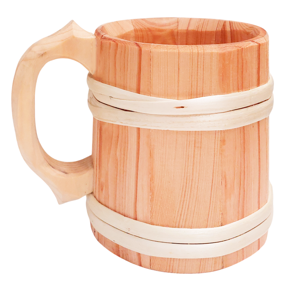 Деревянная кружка из кедра ручной работы 