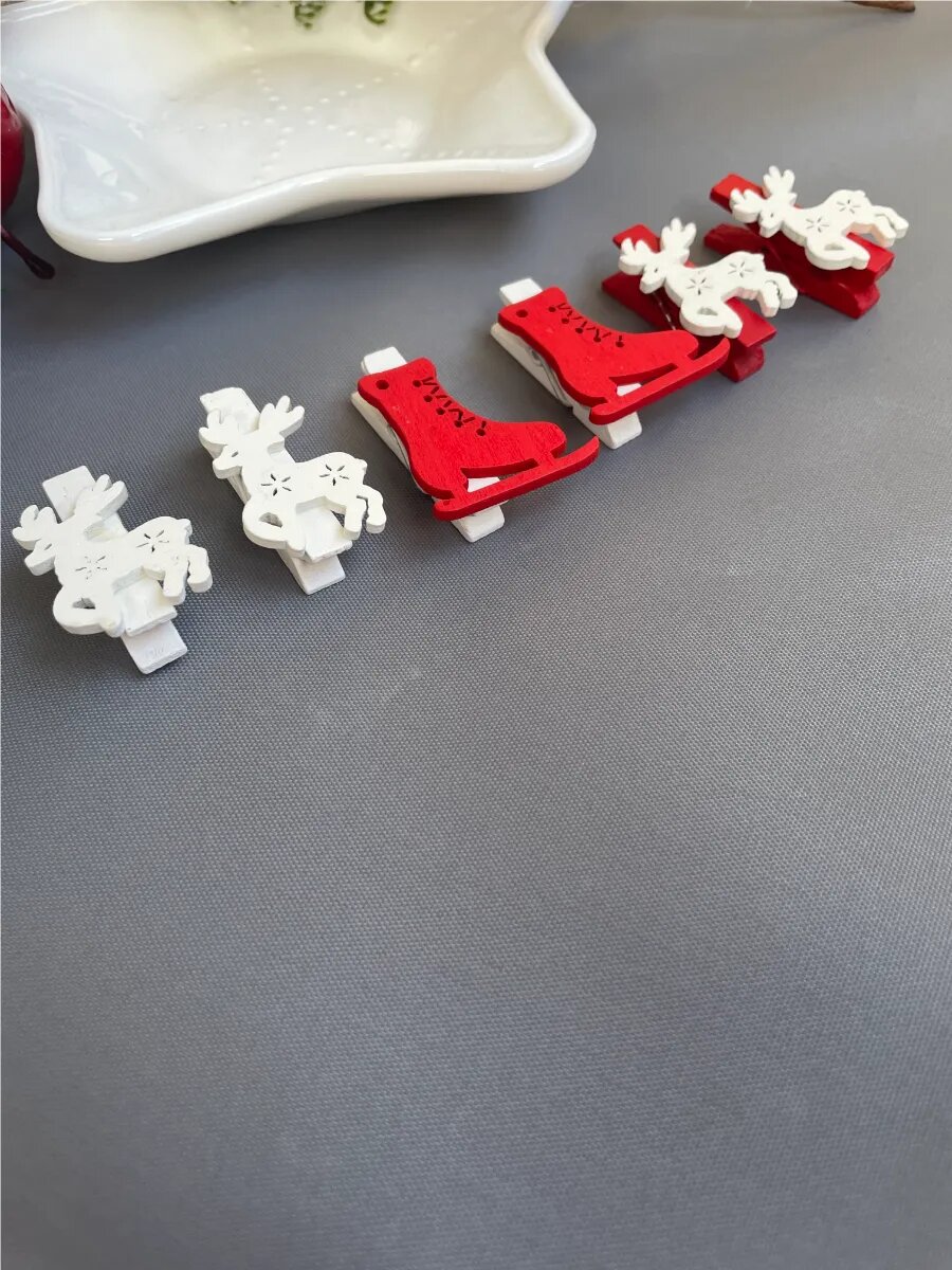 Прищепки деревянные, 6 штук — фото 1