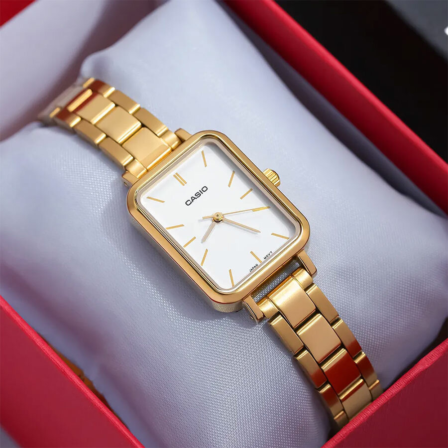 Наручные часы CASIO Collection, белый, золотой — фото 1