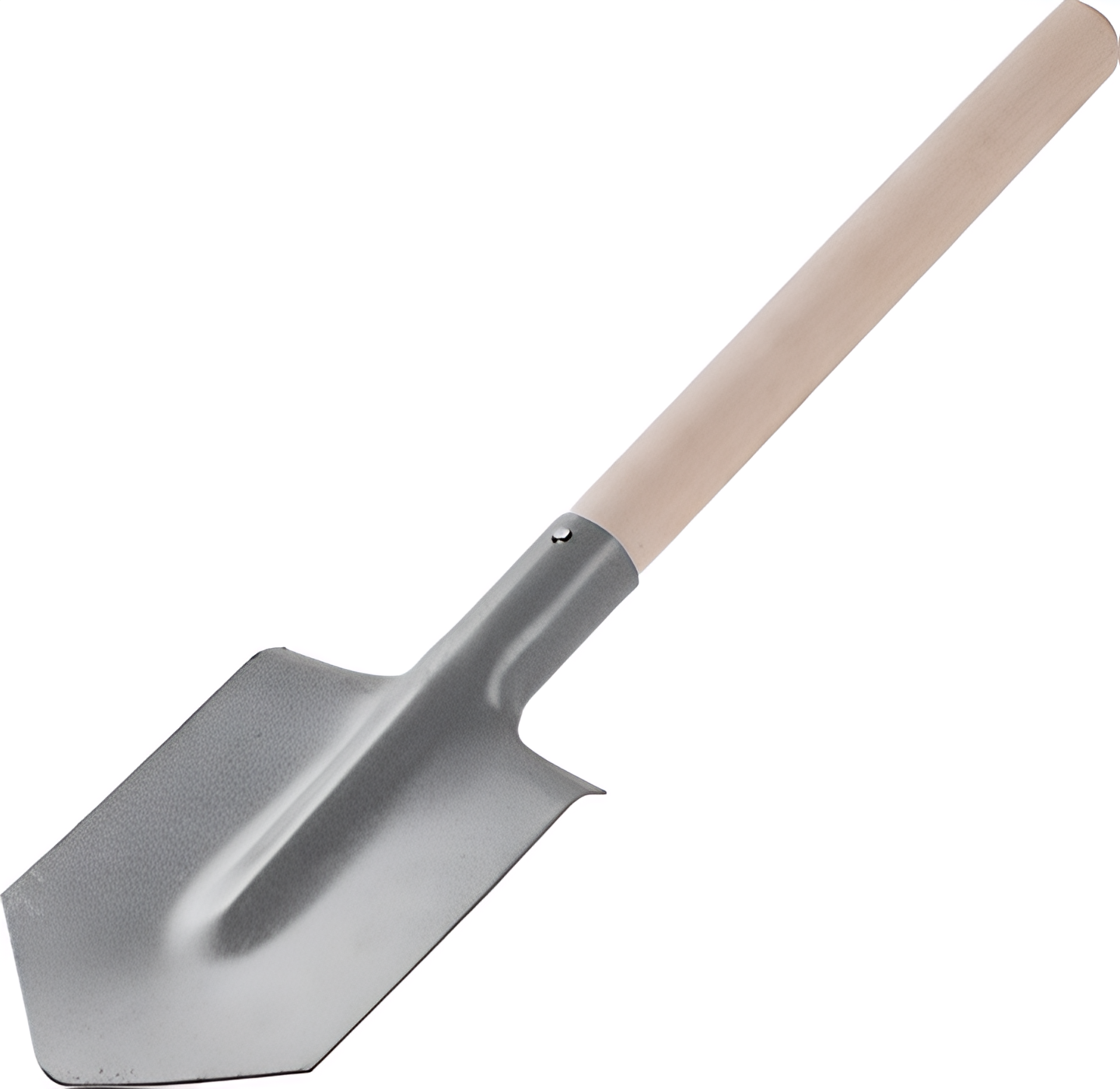 Лопата туристическая автомобильная РУБИН 7 деревянный черенок  длина 55 см