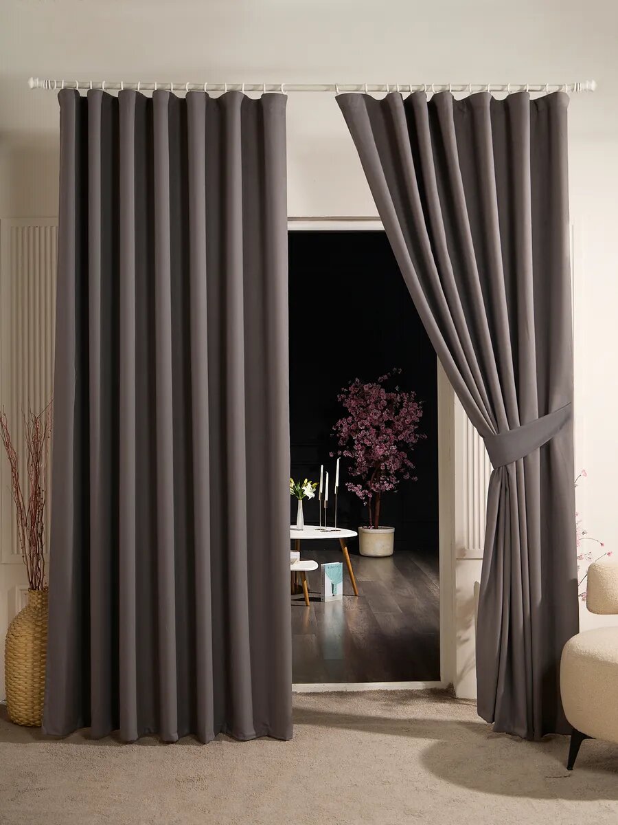 ШШторы для гостиной и спальни SANPA HOME,150х250 см, 2шт. на шторной ленте — фото 1