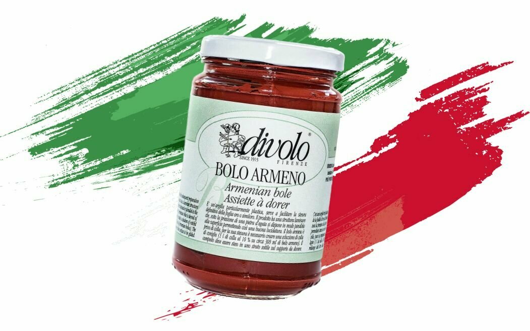 Полимент для золочения (болюс, глина) натуральный, цвет красный