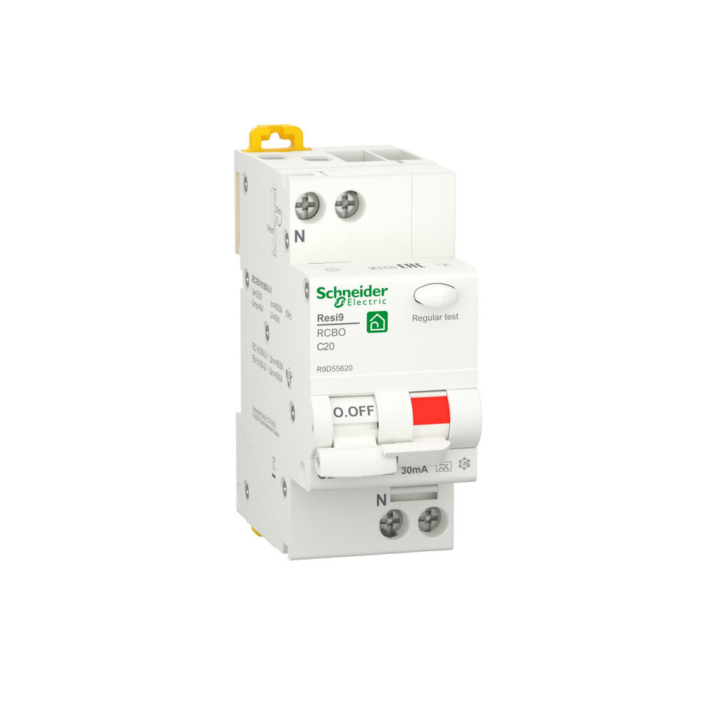 Дифферинциальный автомат 1P+N С 20А 6kA 30мА тип A R9D55620 Schneider Electric Resi 9