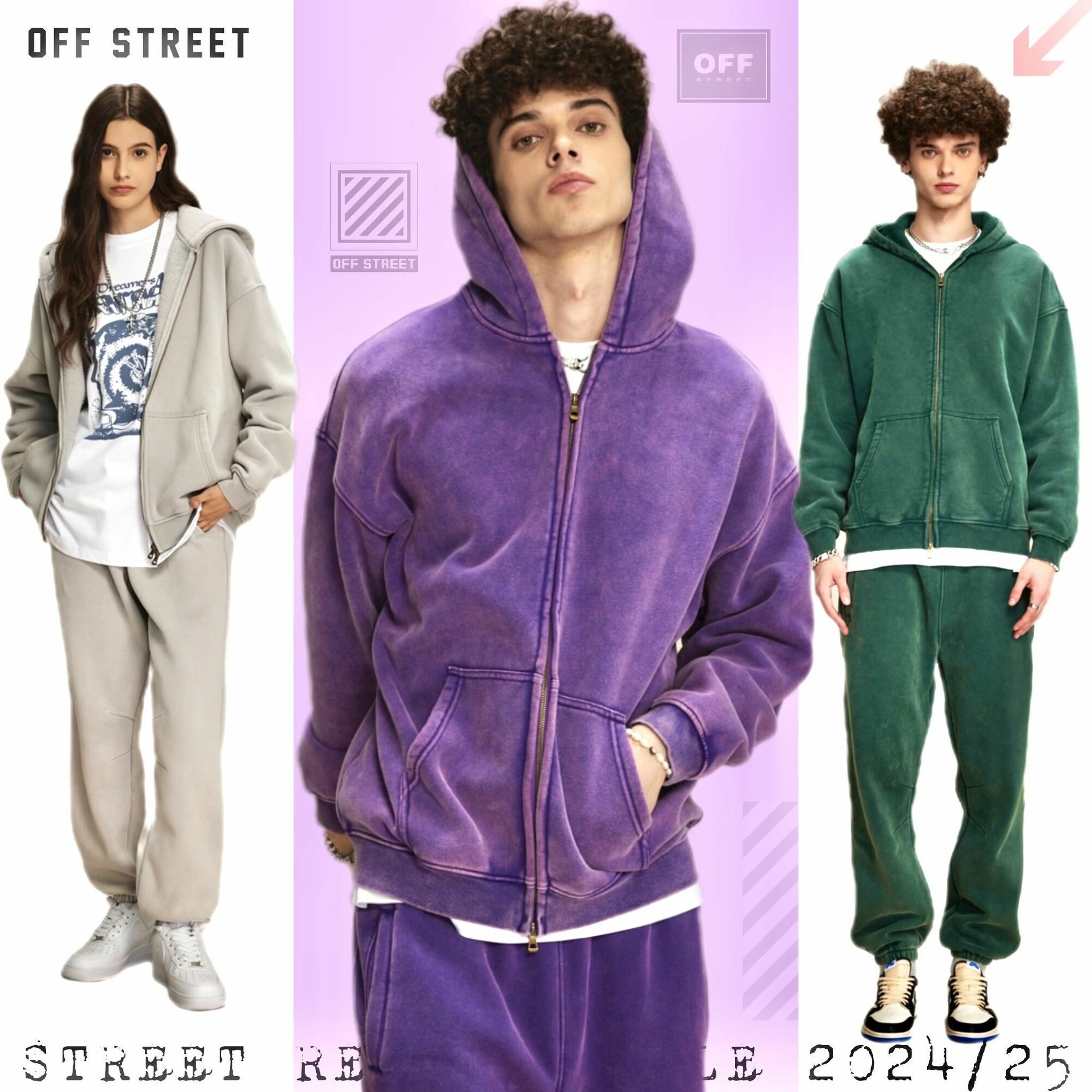 Толстовка OFF STREET, размер M, , фиолетовый