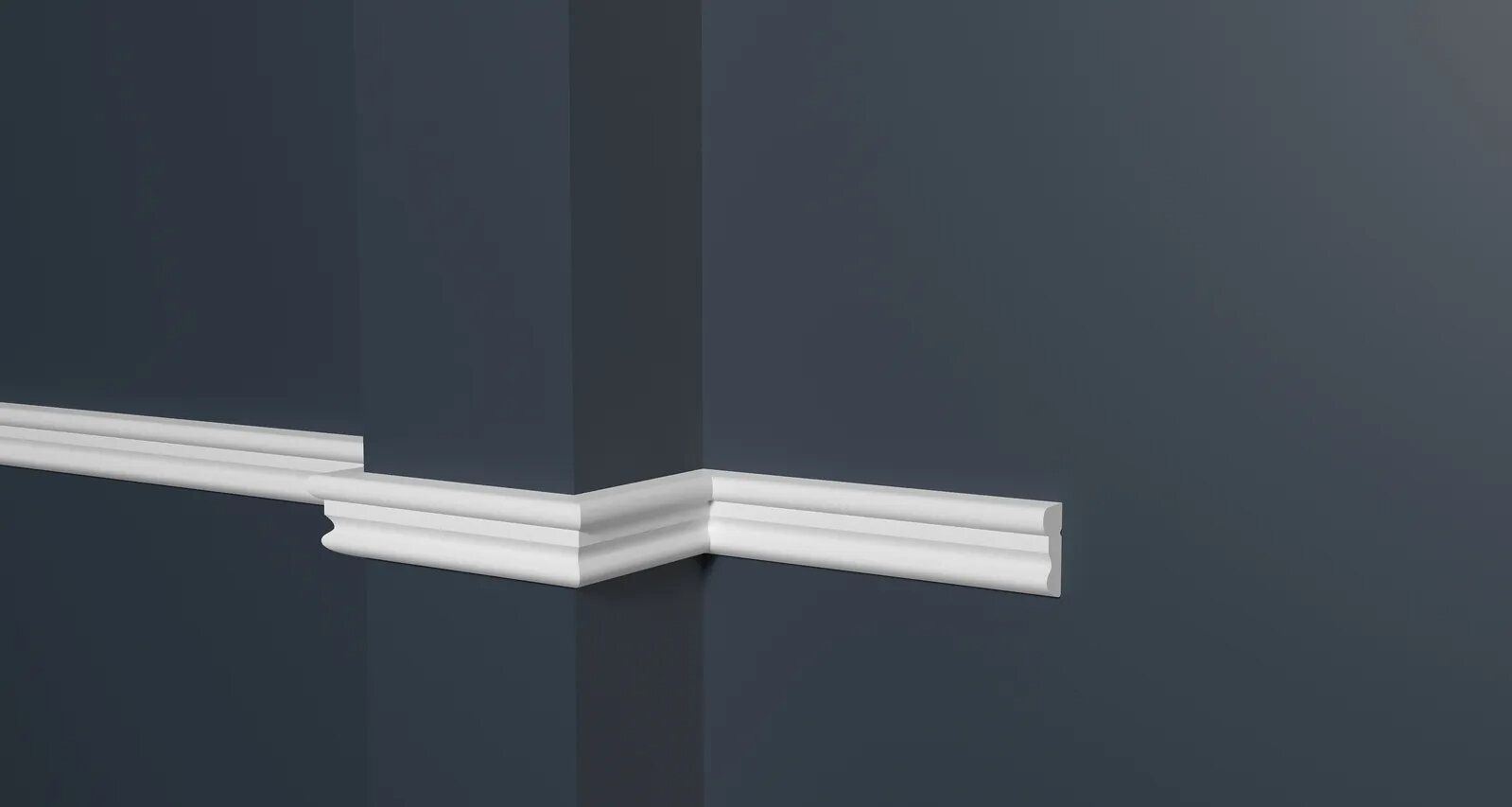 Молдинг Decor Dizain DD25 дюрополимерный влагостойкий под покраску длина 2 м 1 шт.