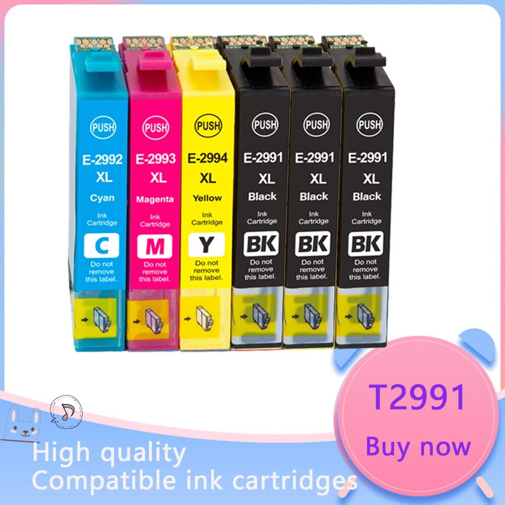 Совместимый картридж T2991 29XL для EPSON XP255 XP257 XP332 XP335 XP342 XP 235 245 247 255 257 332 335 342, 6PK