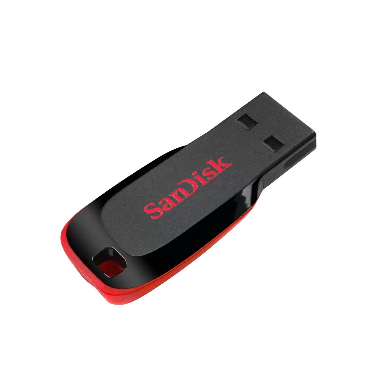 Флеш-накопитель SanDisk "Cruzer Blade", 64 GB, черный/красный, microUSB