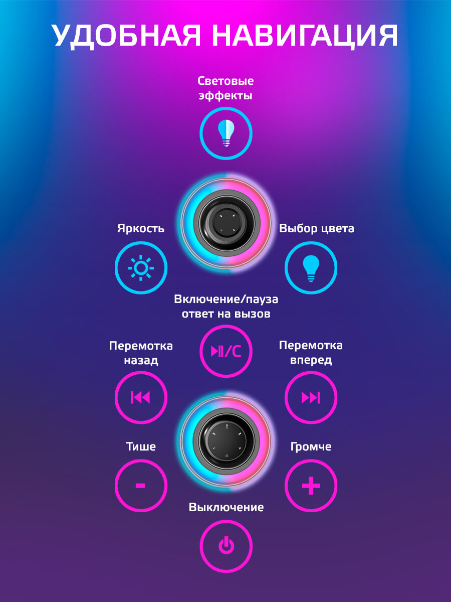 Портативная колонка Harper Magic Disco PSL-025 / Bluetooth 5.0 — фото 1