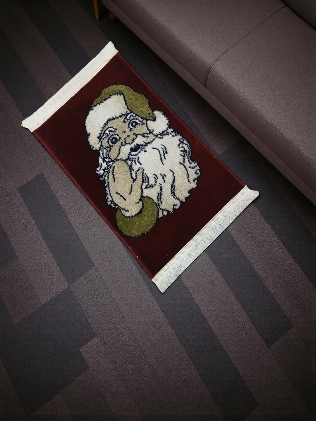 Коврик новогодний с размером 50х80 см (Дед Мороз) — фото 1