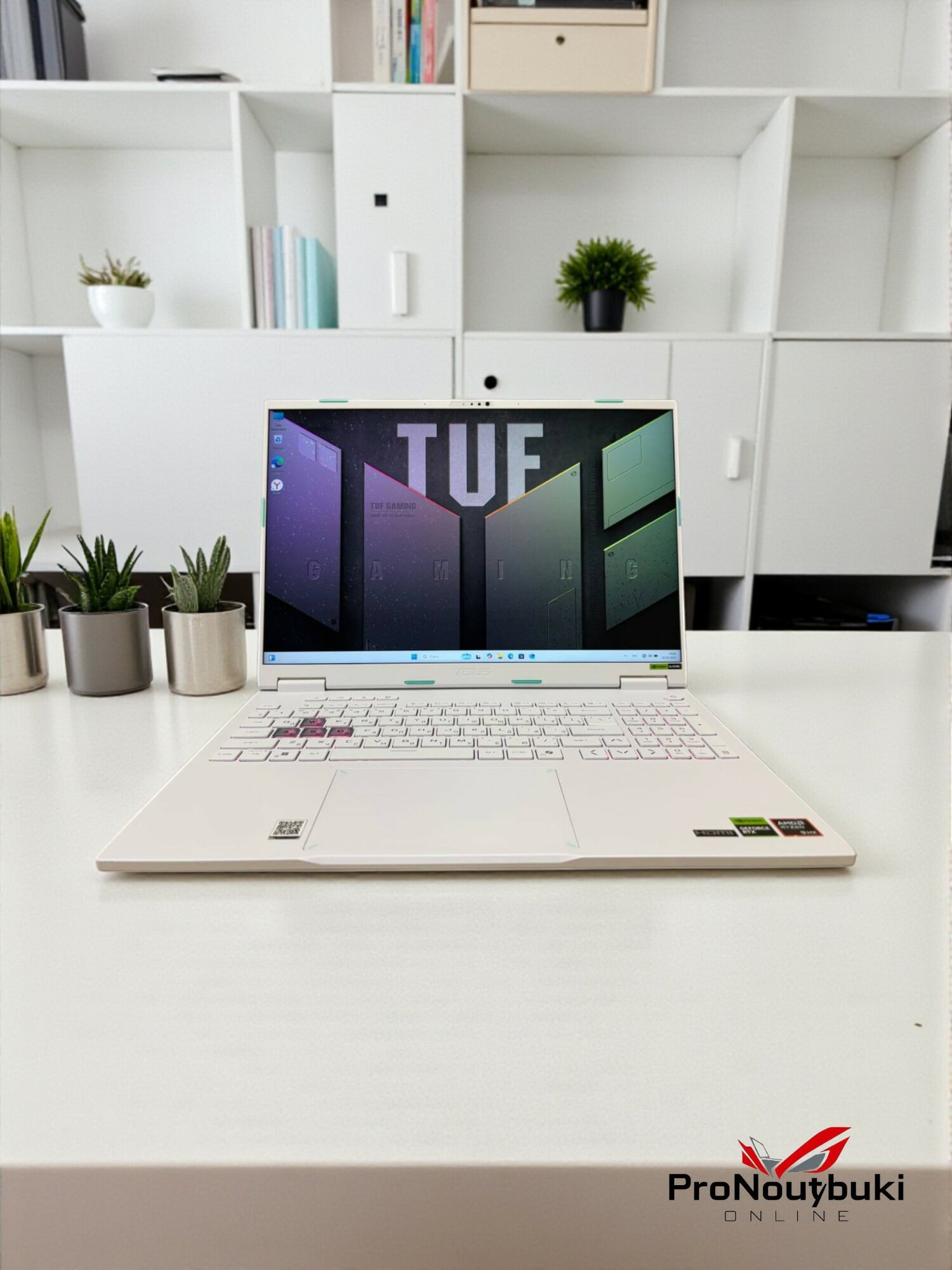 Картинки Ноутбук Asus TUF Gaming 6 Pro FA608 Ryzen 9 9955HX, 32 ГБ, 1 ТБ, RTX 5070, 2560x1600, Win 11, Белый, Русская раскладка