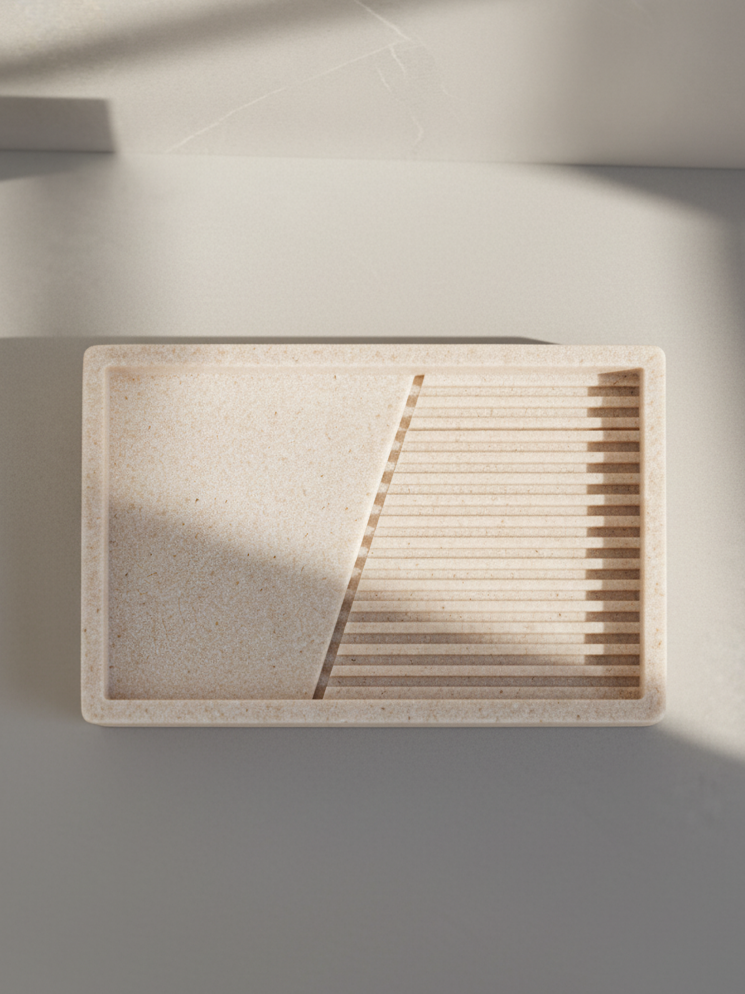 Мыльница для ванной PERFECTO LINEA Element бежевая (35-618401) — фото 1