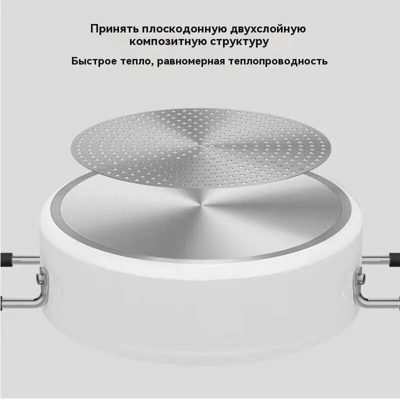Сковороды Xiaomi Xiaomi Сковорода Кастрюля, с крышкой, с фиксированной ручкой