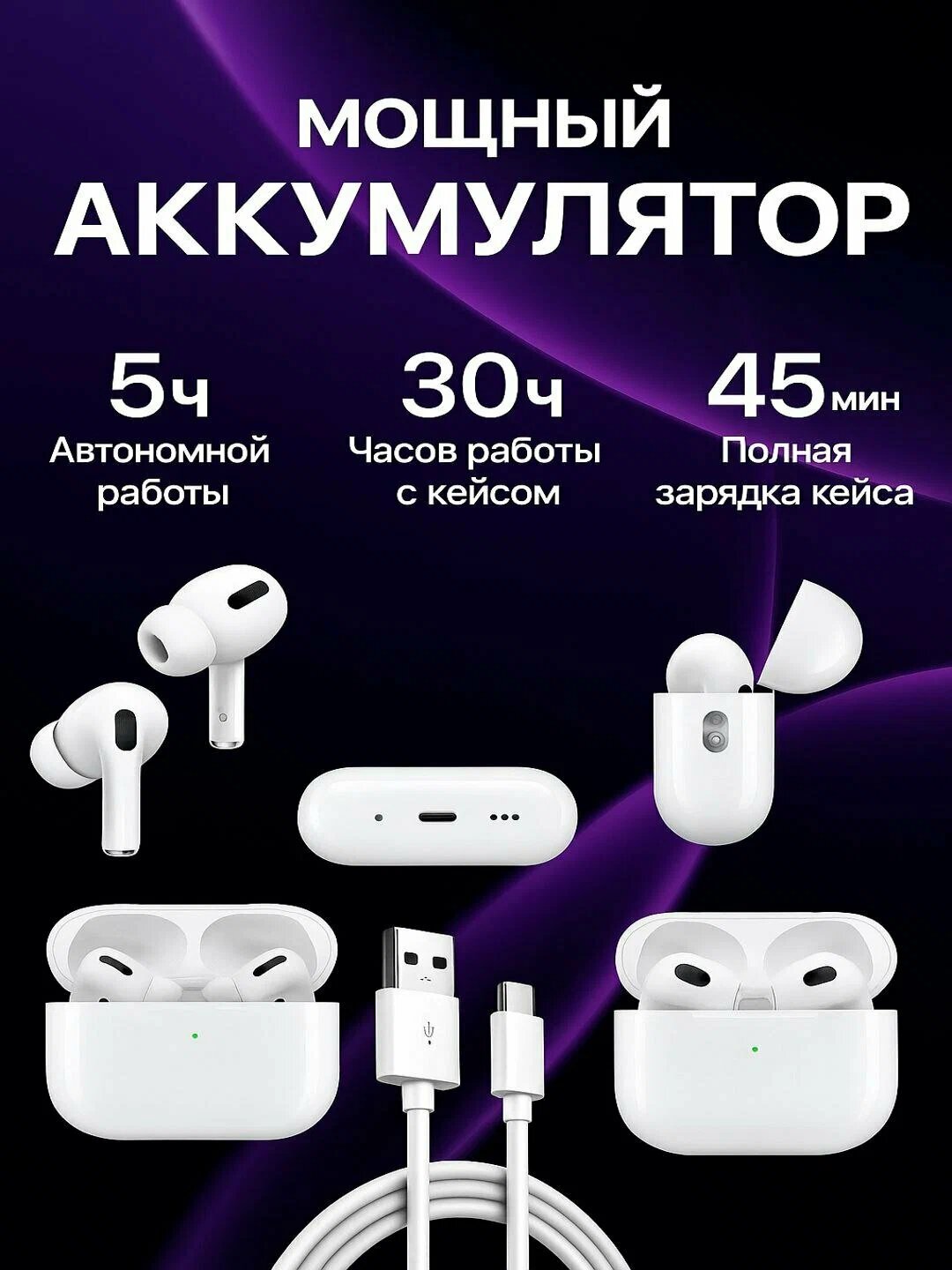 Беспроводные наушники Pods Pro 2 Premium/Беспроводные наушники Airpods 3