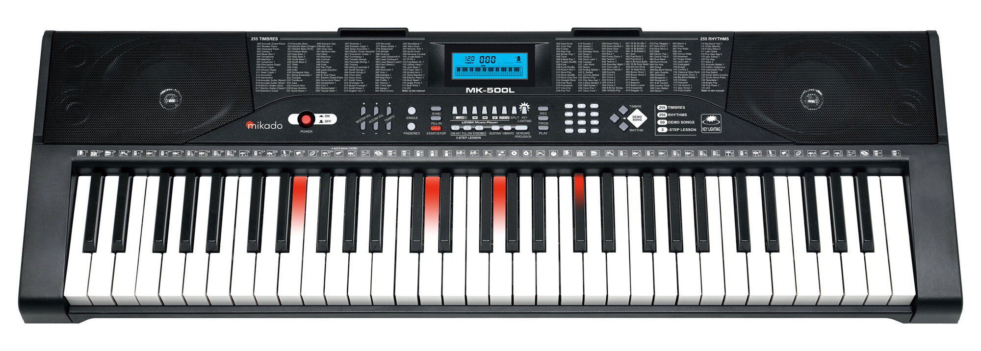 Mikado Mk-500L Синтезатор, 61 полноразмерная клавиша, цвет черный