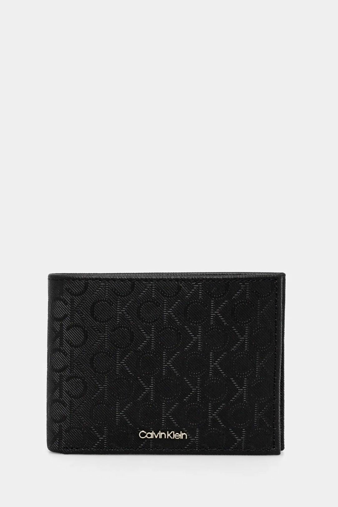Кошелек CALVIN KLEIN, фактура тиснение, черный
