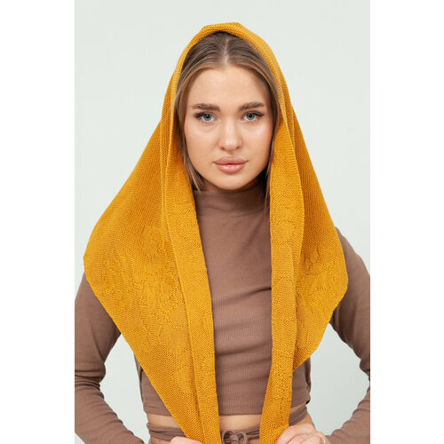 фото Шарф шапландия,30х30 см, one size, горчичный