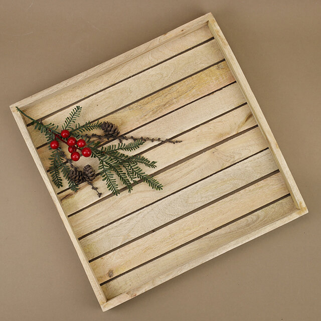 фото Koopman Деревянный поднос Миккель 35*35 см *