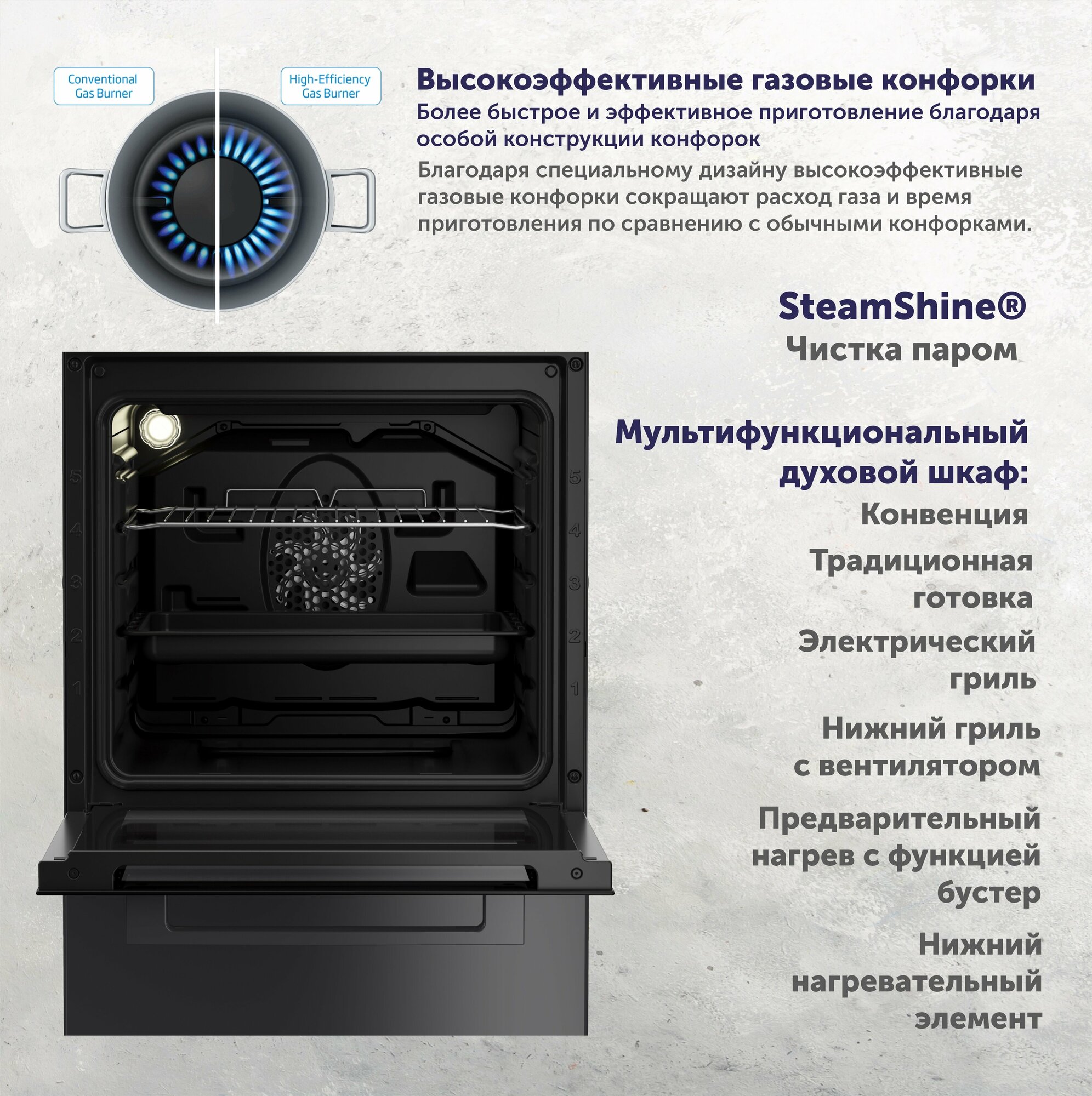 Комбинированная плита Beko - фото №5