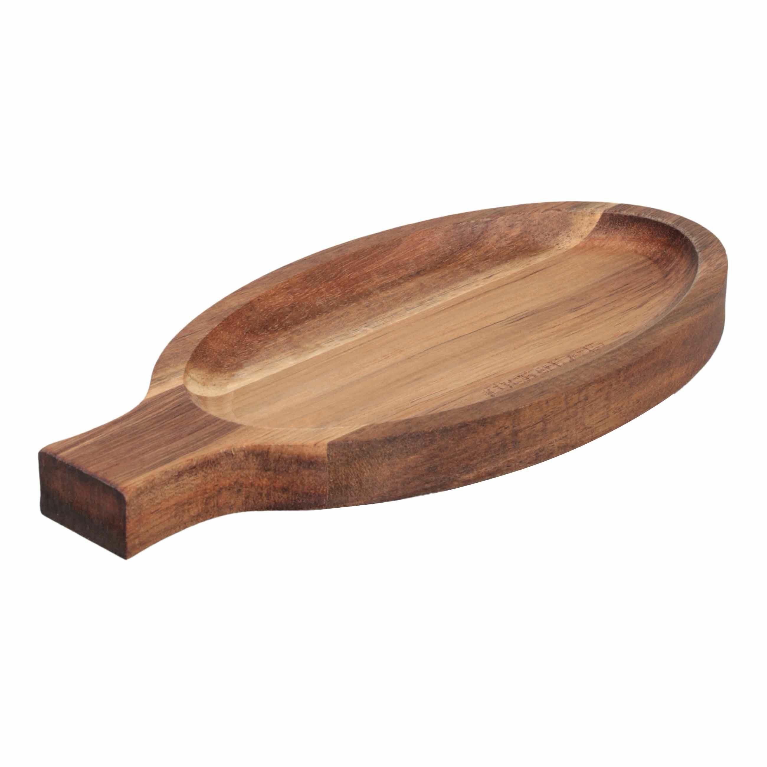 фото Блюдо, 25х12 см, с ручкой, дерево, овальное, Noble tree