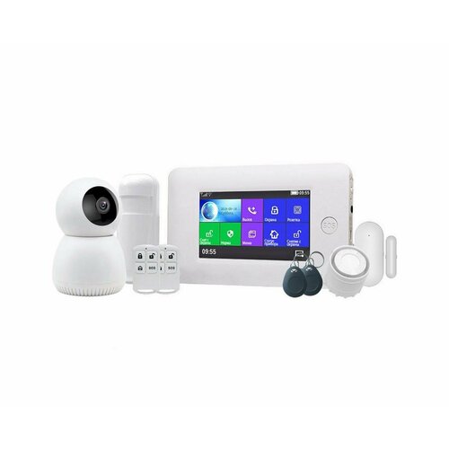 GSM Wi-Fi сигнализация для дачи с видеокамерой - Strazh Galaktika-GSM и HD-ком 107-ASW5 (O45043BE) для загородного дома, гаража, квартиры