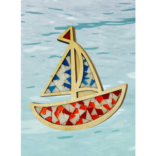 Стеклянная мозаика Кораблик 18x16 от бренда Творика