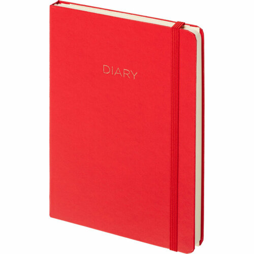 Ежедневник недатированный красный, А5 136 л, Diary, ATTACHE