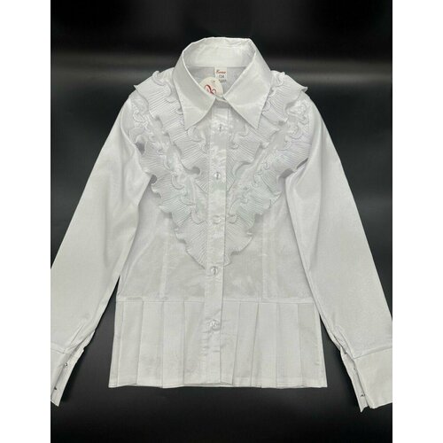 Блуза, размер 158, белый