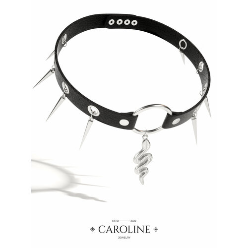 фото Чокер caroline jewelry, длина 40.5 см., черный