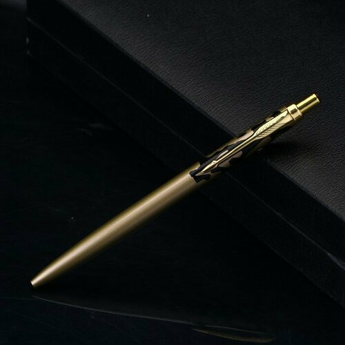ArtFox Ручка металл автоматическая «Хакки», синяя паста 1.0 мм