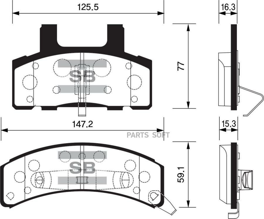 SANGSIN BRAKE Колодки передние