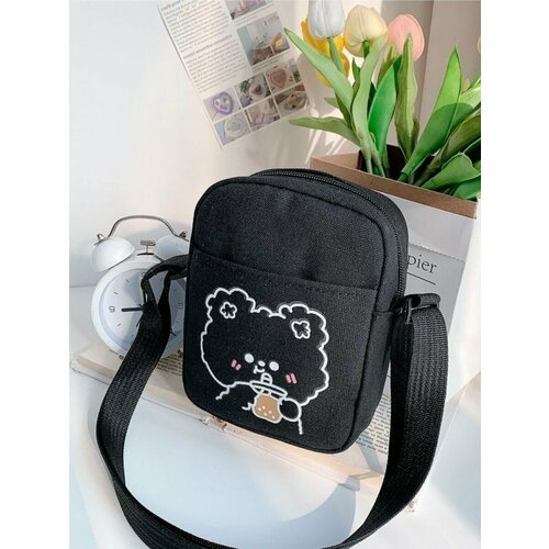 Сумка кросс-боди SPENS, фактура гладкая, черный 2