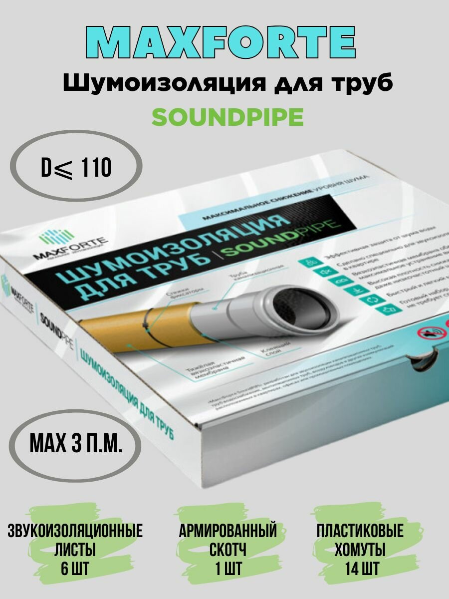 фото Шумоизоляция для труб MaxForte SOUNDPIPE