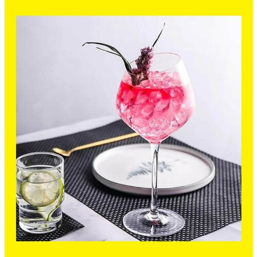 Набор бокалов для вина 570 мл, из выдувного стекла на тонкой ножке со скошенным краем, 6 шт.