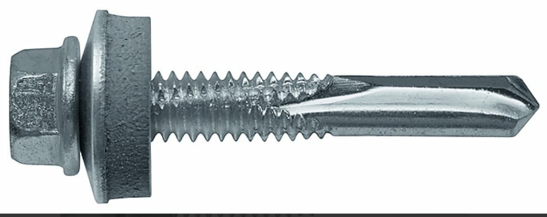 Саморез кровельный по металлу 5.5-35 с епдм шайбой сверло 12 мм