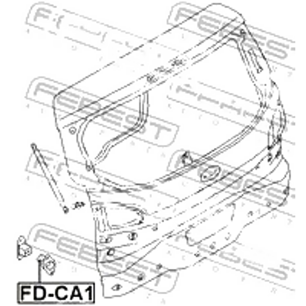 FEBEST fd-ca1 (FDCA1) отбойник крышки багажника Ford (Форд) Focus (Фокус) cb4 2008-2011 [eu]