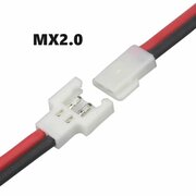 Разъём MX2.0-2P с кабелем (папа, мама) MX2.0 DIY JST DS LOSI 2,0 мм, 2P 3P 4P коннектор 3.7V с проводами для аккумулятора H8 Mini