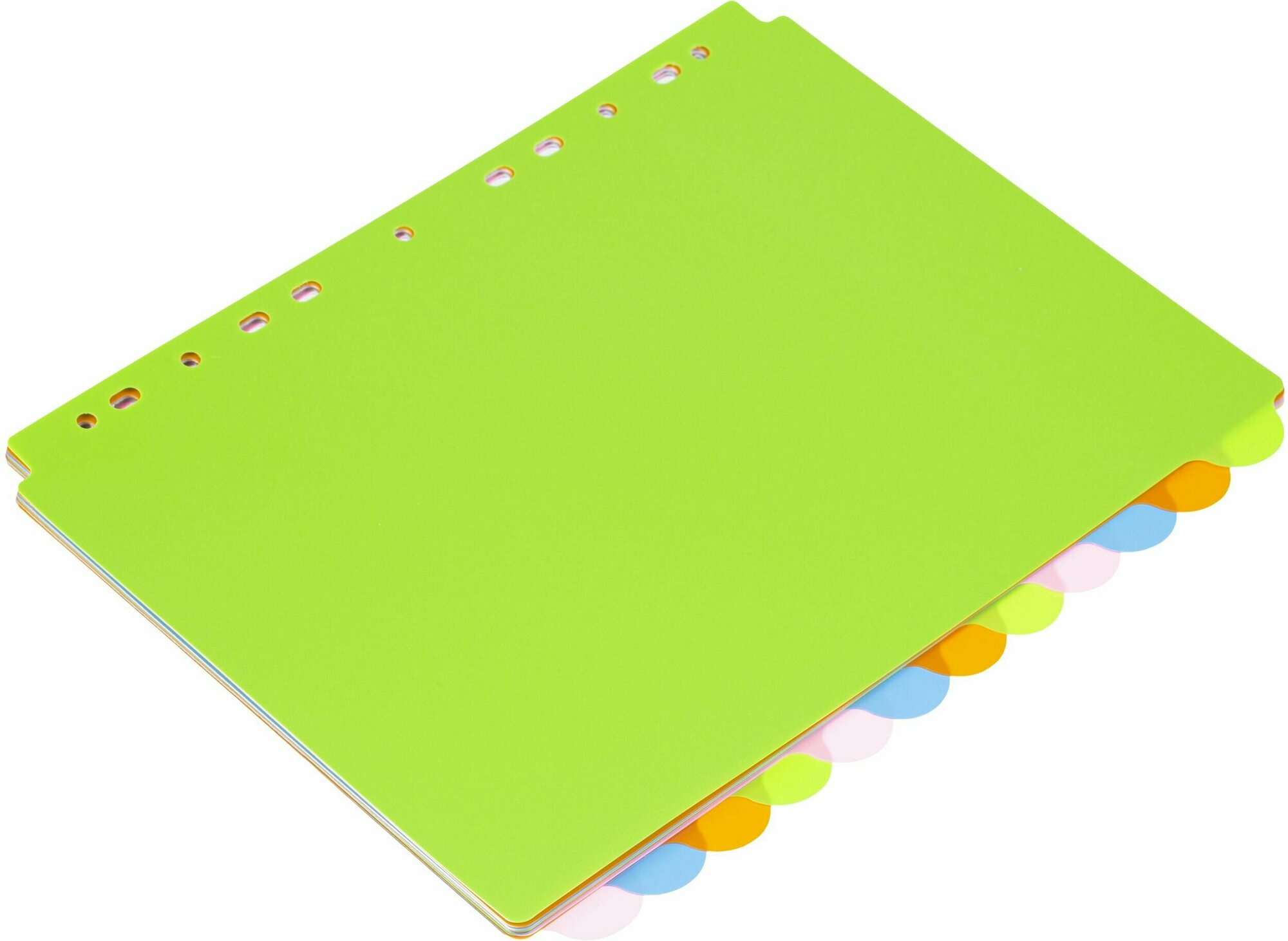 Разделитель листов Attache Selection, А4+ (246x305 мм), 12 листов, пластиковый, разноцветный