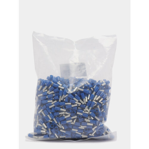 Наконечник штыревой втулочный изолированный НШвИ 1000шт Цвет Синий Сечение кабеля 1 mm длина наконечника 8 mm 1699₽