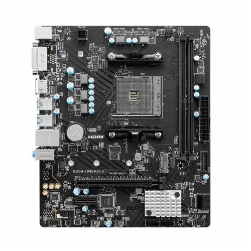 MicroStar Материнская плата AMD B450 SAM4 MATX B450M-A PRO MAX II MSI