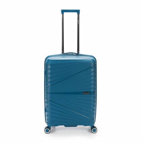 Чемодан Torber T2207M-Blue, 66 л, размер M, синий, голубой умный чемодан xiaomi 66 л размер m синий голубой