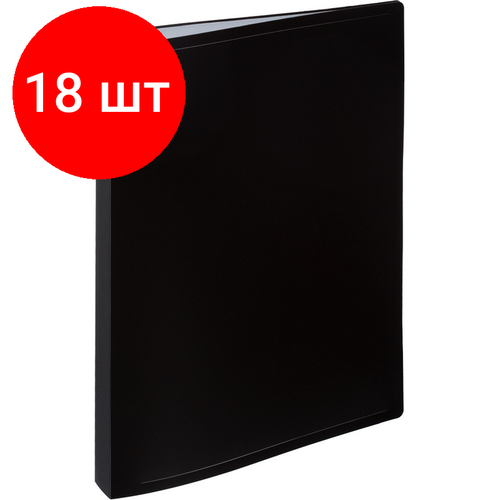 Комплект 18 штук, Папка файловая 40 ATTACHE 055-40Е черный комплект 18 штук папка файловая 40 attache 055 40е синий