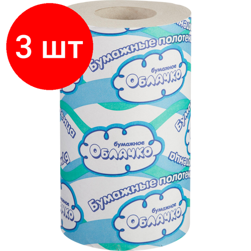 комплект 2 упаковок полотенца бумажные бумажное облачко на втулке 1сл 24рул уп Комплект 3 упаковок, Полотенца бумажные Бумажное облачко на втулке 1сл 24рул/уп