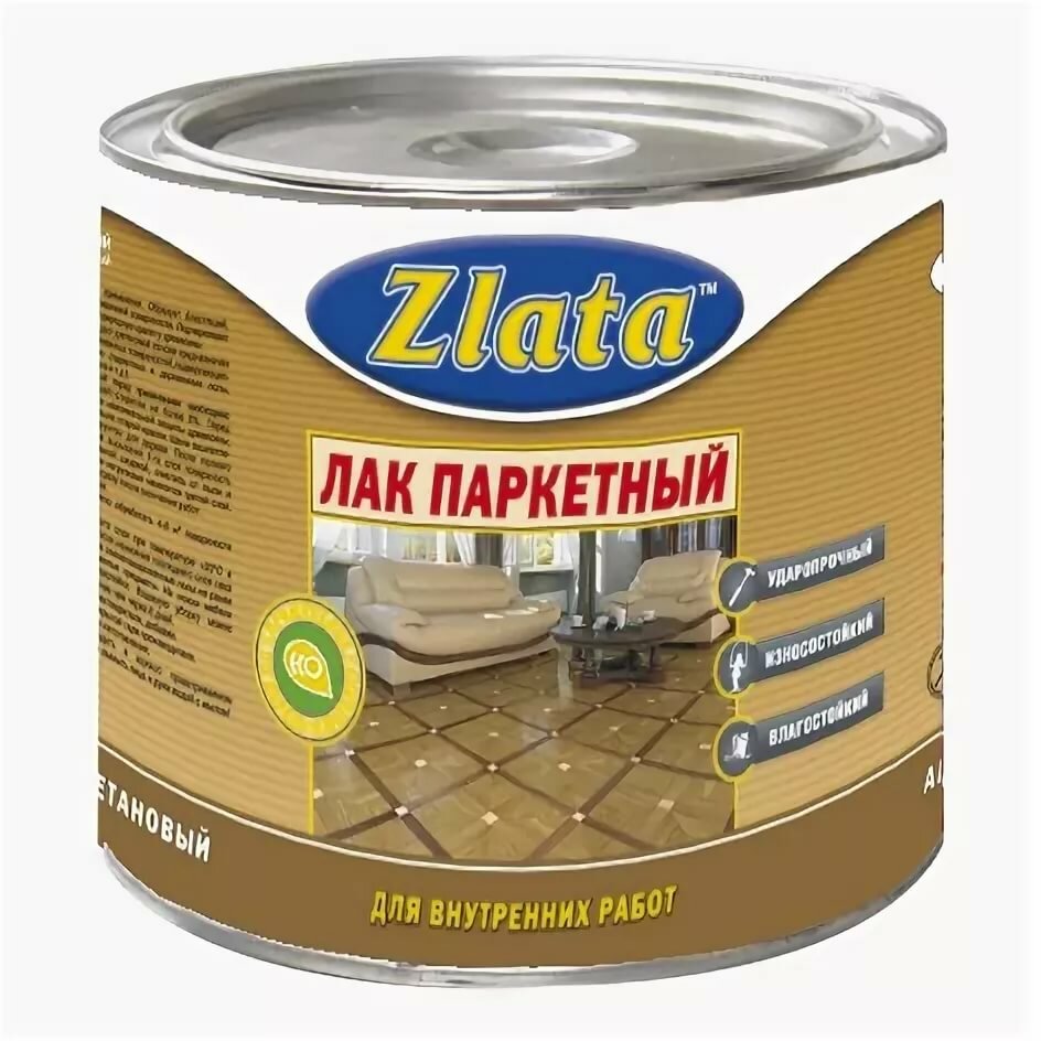 Zlata Лак паркетный Zlata глянцевый 1,9 кг